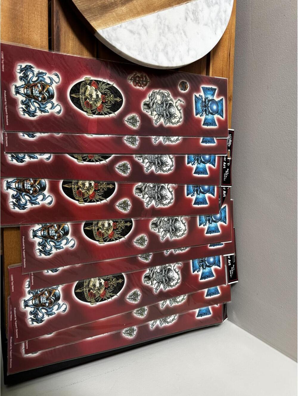 Brand New Old Stock (NOS) - Full Lot of 9 Matching Sticker Sheets!